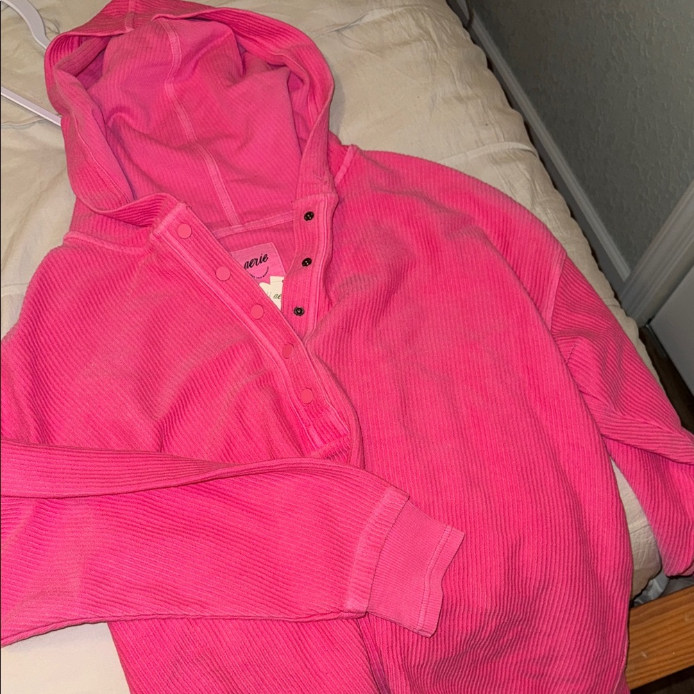 Aerie Vibrant Pink Hoodie Sweatshirt